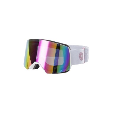  Gogle narciarskie snowboardowe z multibarwną powłoką dziewczęce 4F z etui AGOGF040-10S
