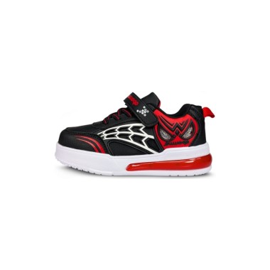Buty dziecięce Apawwa Spider z świecącą podeszwą T6518P czarno czerwone