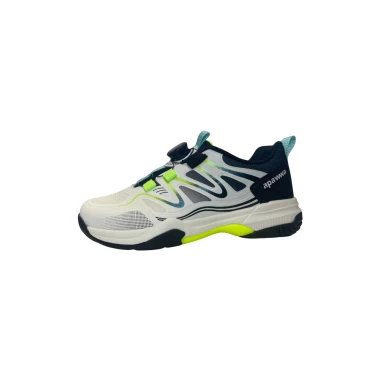 Buty dziecięce młodzieżowe sportowe Apawwa sneakersy zapięcie boa ABC2773R biało czarne