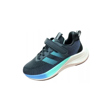 Buty sportowe dziecięce Apawwa lekkie na rzep N1350P czarno niebieskie